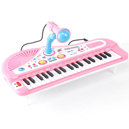 37-Key Electronic Piano Toy with Microphone for Kids