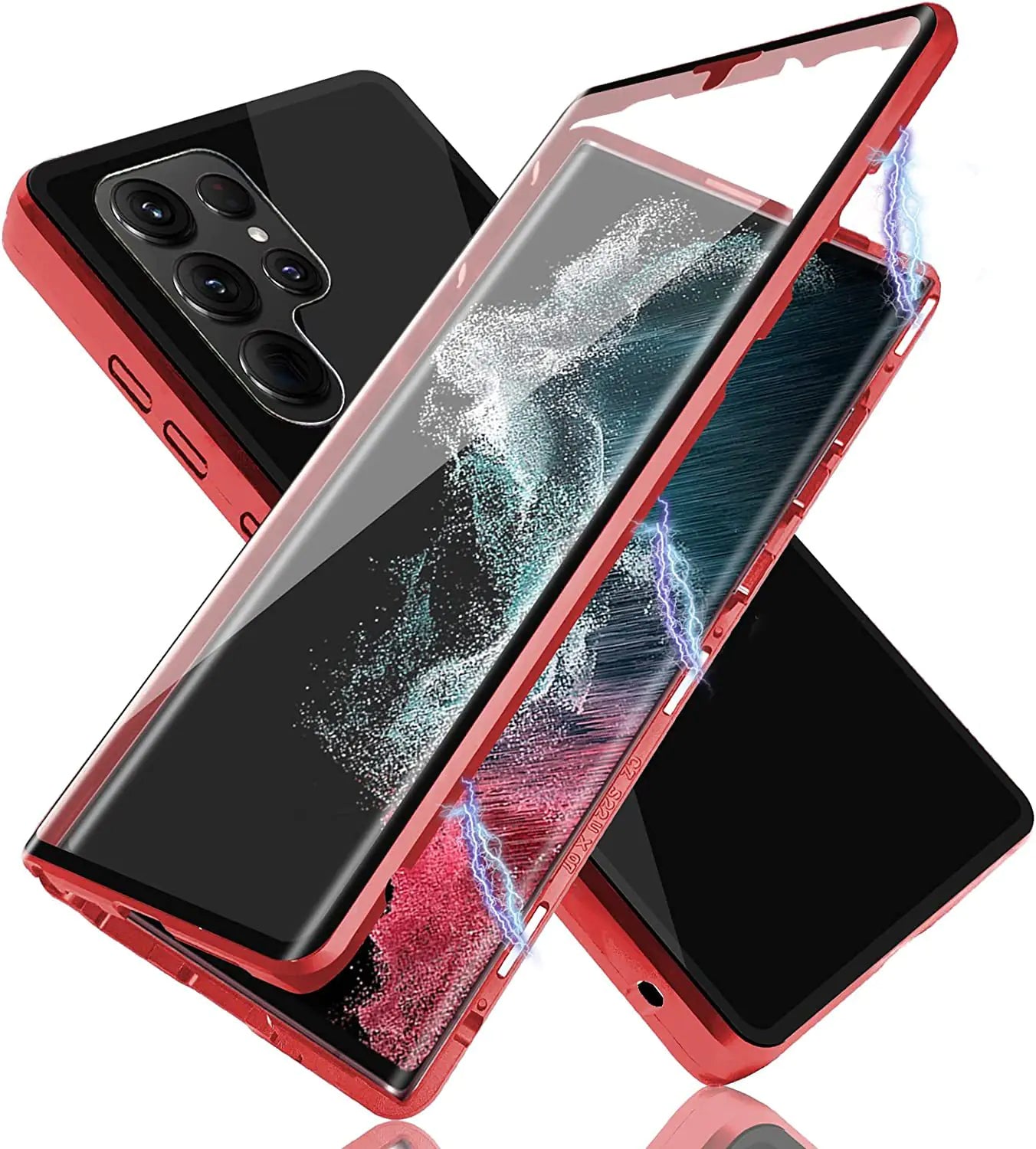 Magnetic Metal Dual-Sided Glass Case