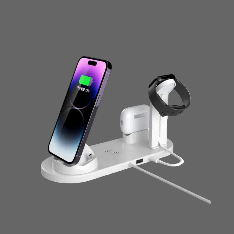 4-in-1 Wireless Charger for Phones, Earbuds, Watches 15W