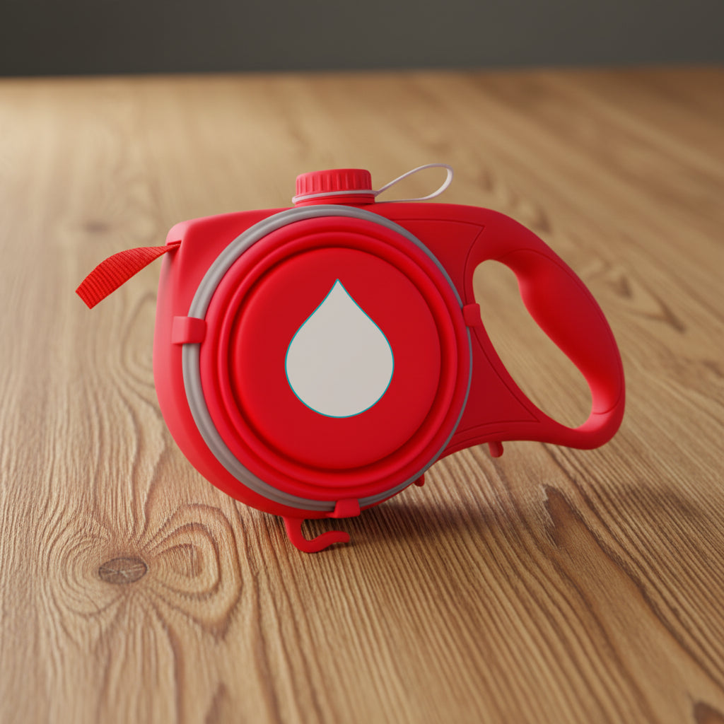 Retractable Pet Leash with Water Bottle