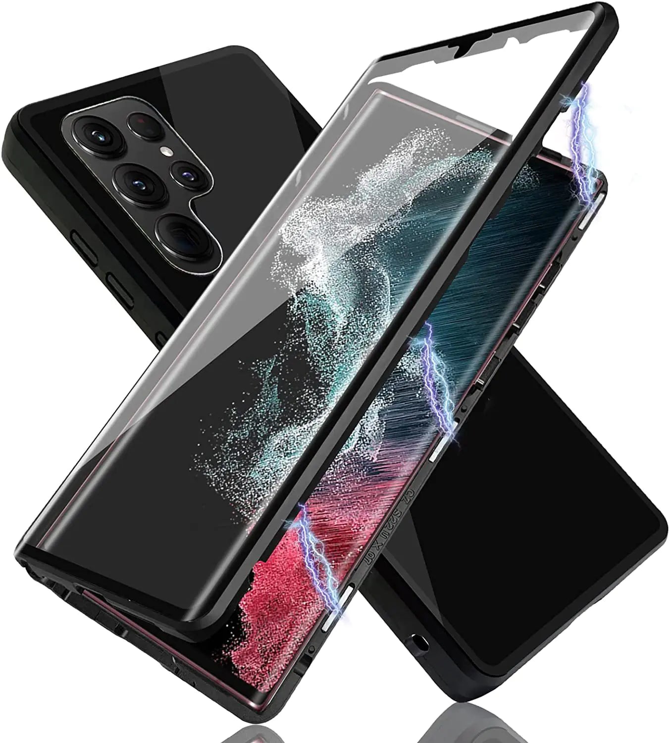 Magnetic Metal Dual-Sided Glass Case
