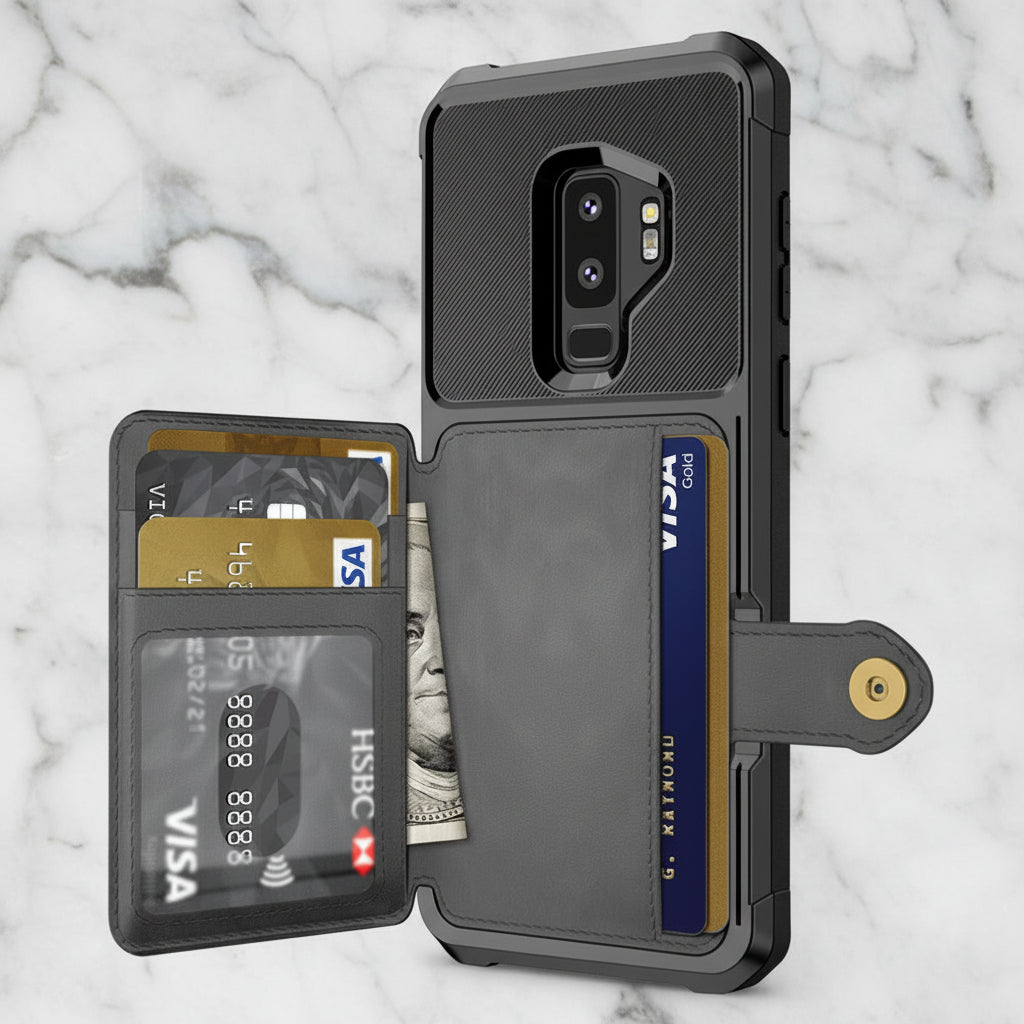 Wallet Phone Case Compatible with Apple, Luxury PU Leather Wallet Case for Samsung Galaxy S10 S9 Plus for iPhone 6 6s 7 8 Plus X XS XR XX MAX Cases