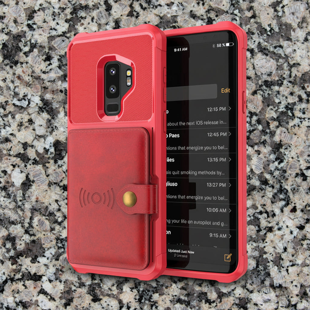 Wallet Phone Case Compatible with Apple, Luxury PU Leather Wallet Case for Samsung Galaxy S10 S9 Plus for iPhone 6 6s 7 8 Plus X XS XR XX MAX Cases
