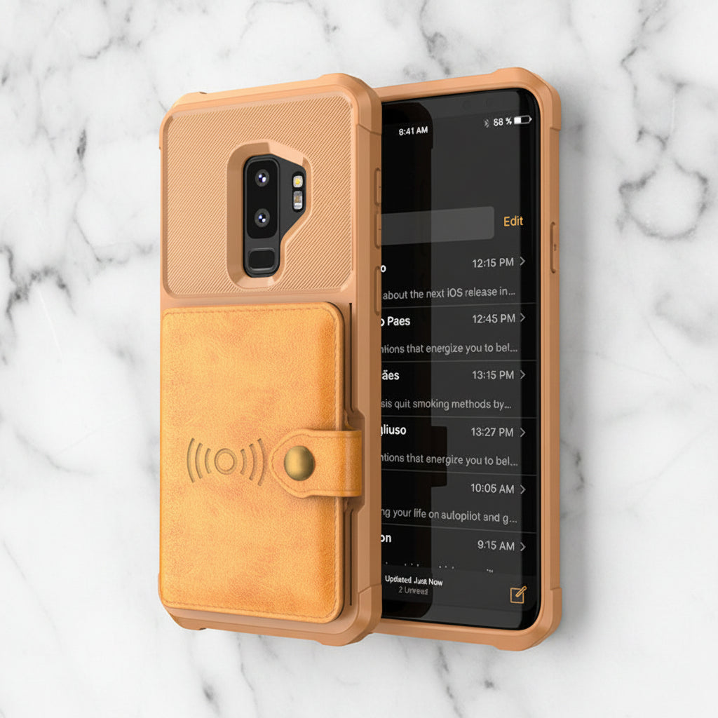 Wallet Phone Case Compatible with Apple, Luxury PU Leather Wallet Case for Samsung Galaxy S10 S9 Plus for iPhone 6 6s 7 8 Plus X XS XR XX MAX Cases