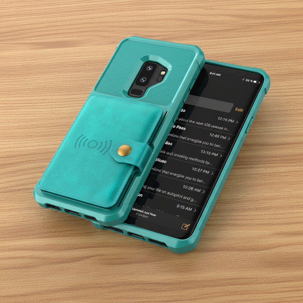 Wallet Phone Case Compatible with Apple, Luxury PU Leather Wallet Case for Samsung Galaxy S10 S9 Plus for iPhone 6 6s 7 8 Plus X XS XR XX MAX Cases