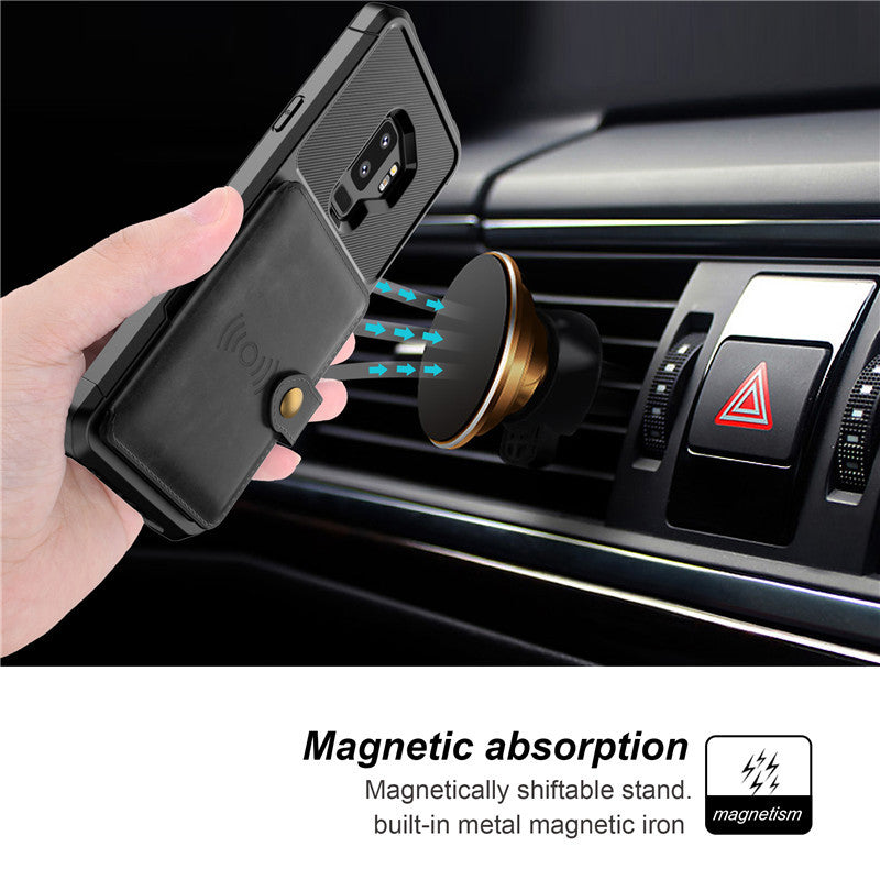 Wallet Phone Case Compatible with Apple, Luxury PU Leather Wallet Case for Samsung Galaxy S10 S9 Plus for iPhone 6 6s 7 8 Plus X XS XR XX MAX Cases