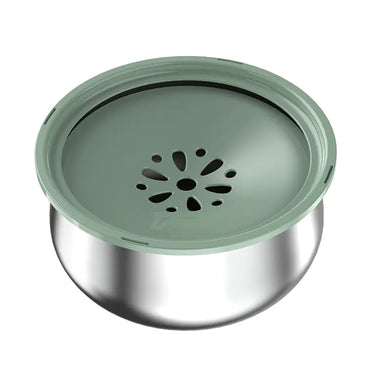 Stainless Steel Large Pet Water Bowl with Splash Guard