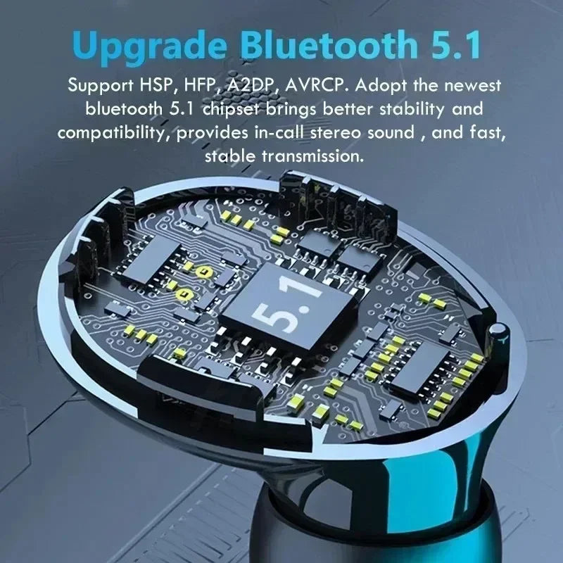 Noise Cancelling Bluetooth Earphones TWS Large Screen Intelligent Digital Display Power Bank