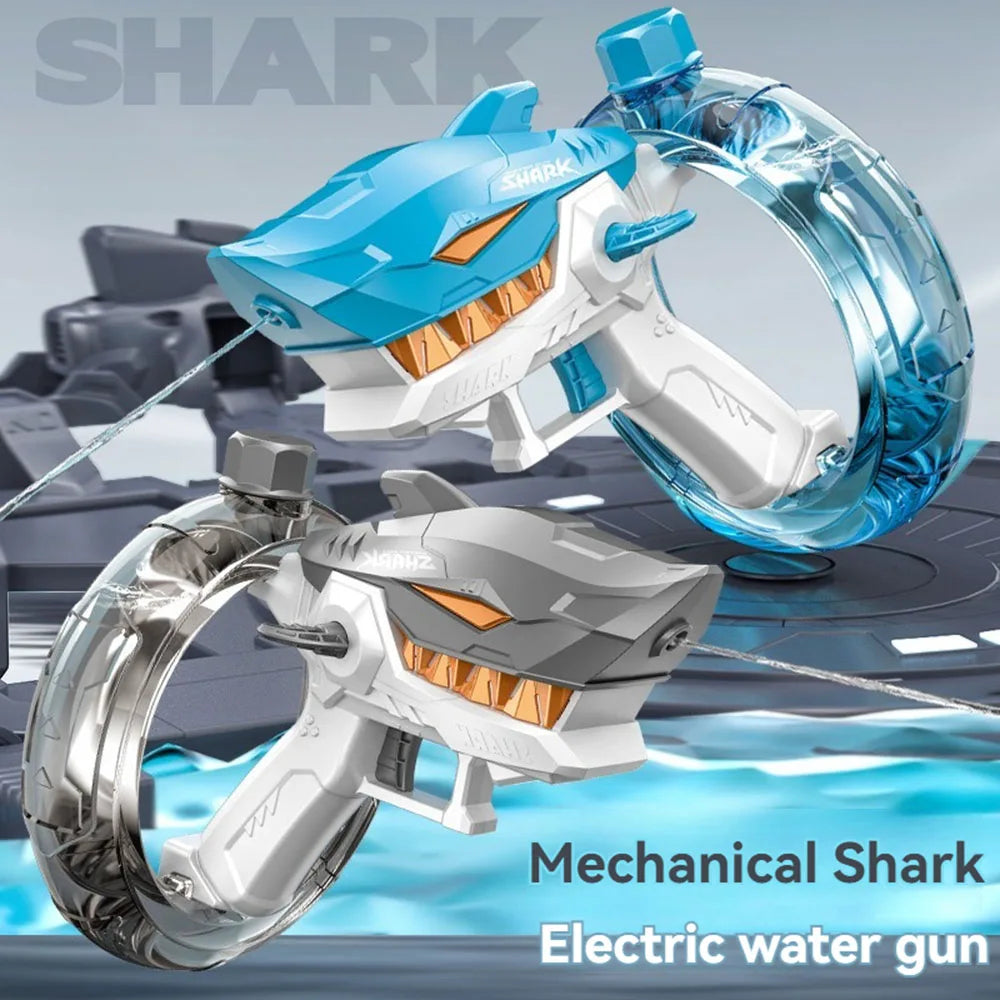 New Shark Electric Water Gun Toys Fully Automatic Continuous Fire Large Capacity Beach Summer Children's Water Playing Toys