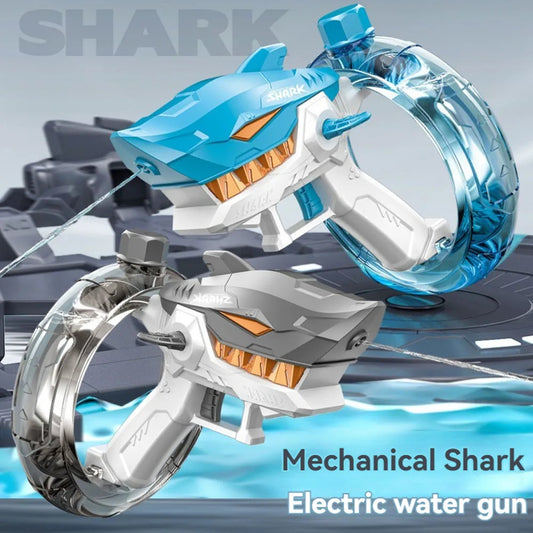 New Shark Electric Water Gun Toys Fully Automatic Continuous Fire Large Capacity Beach Summer Children's Water Playing Toys