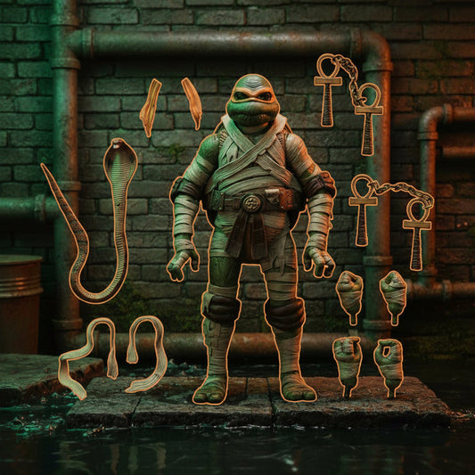 NECA TMNT 7" Scale  Michelangelo Mummy Action Figure
