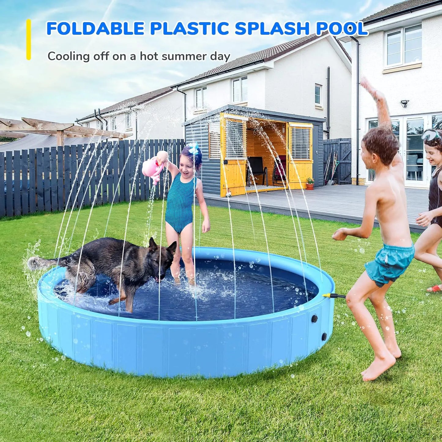 Foldable Pet Splash Pool for Dogs and Bathing Fun