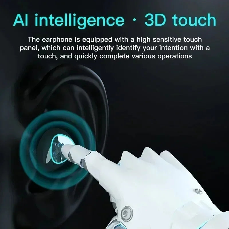Noise Cancelling Bluetooth Earphones TWS Large Screen Intelligent Digital Display Power Bank