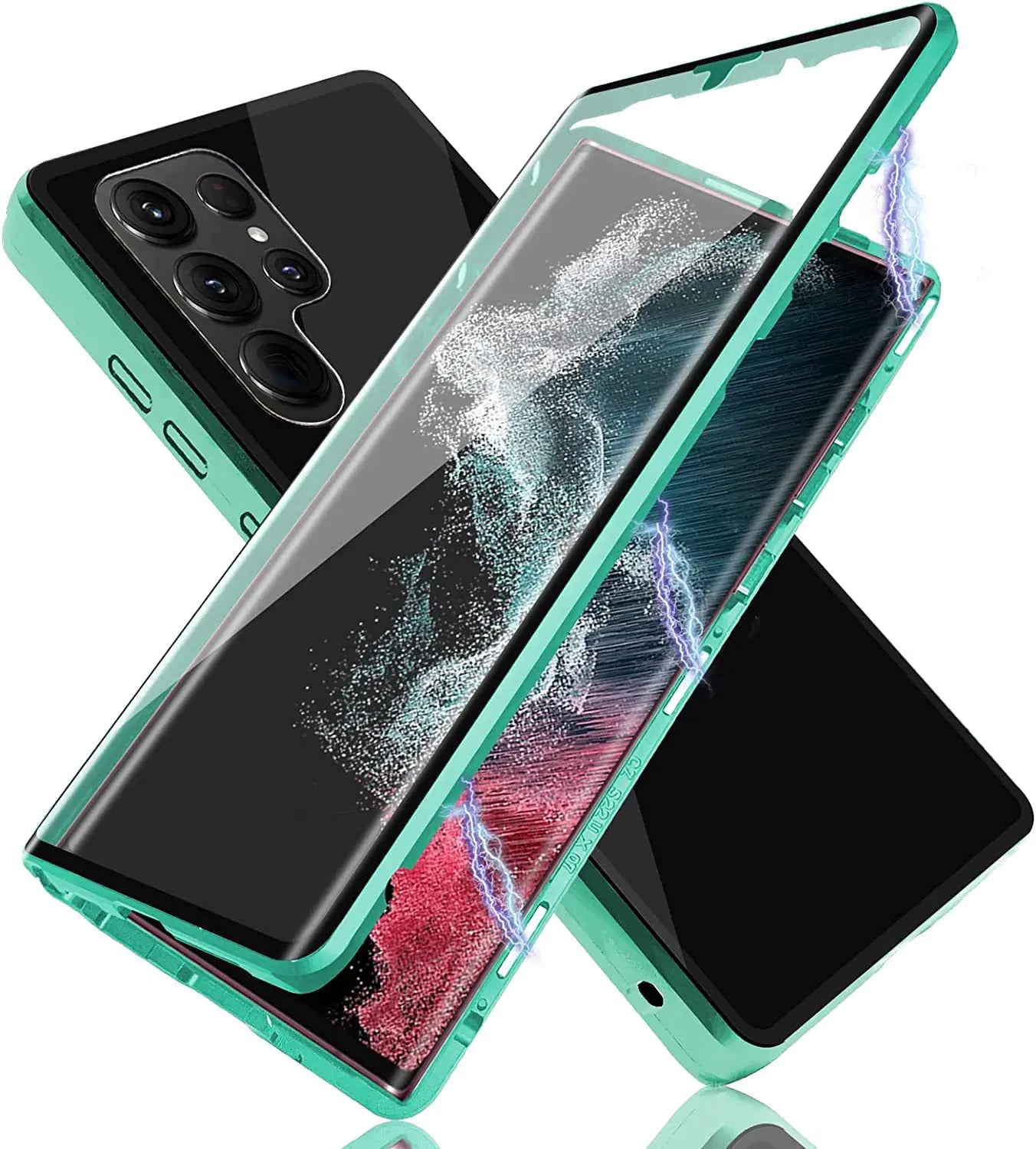 Magnetic Metal Dual-Sided Glass Case