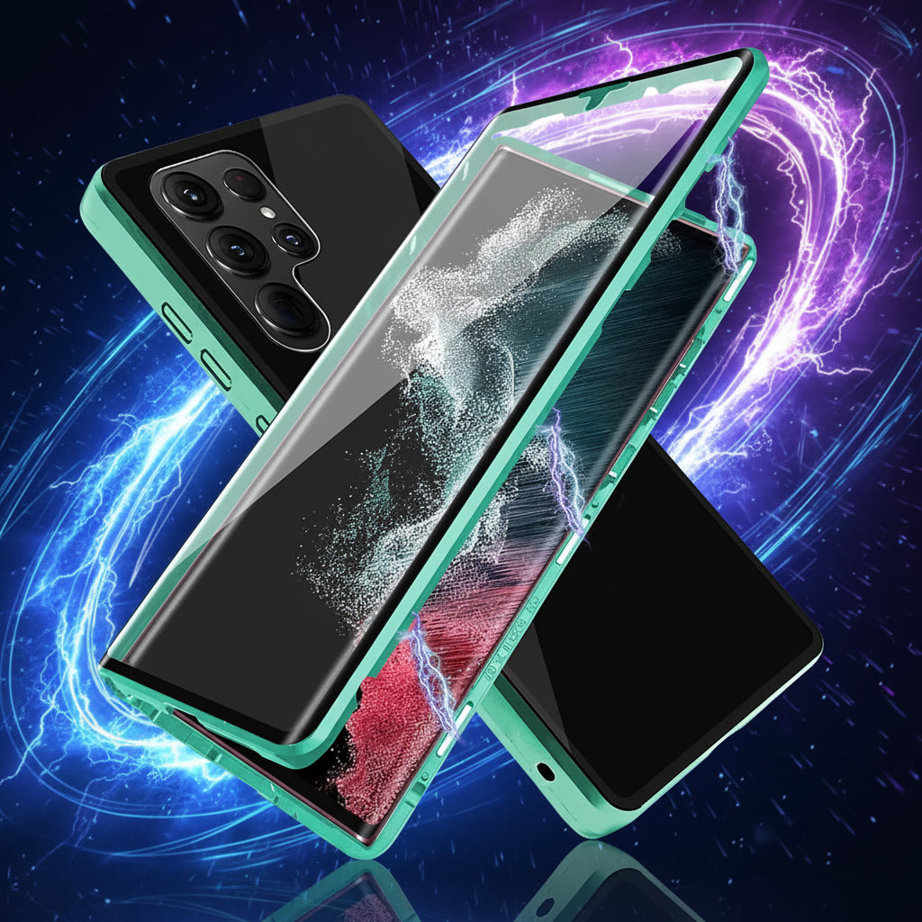 Magnetic Metal Dual-Sided Glass Case