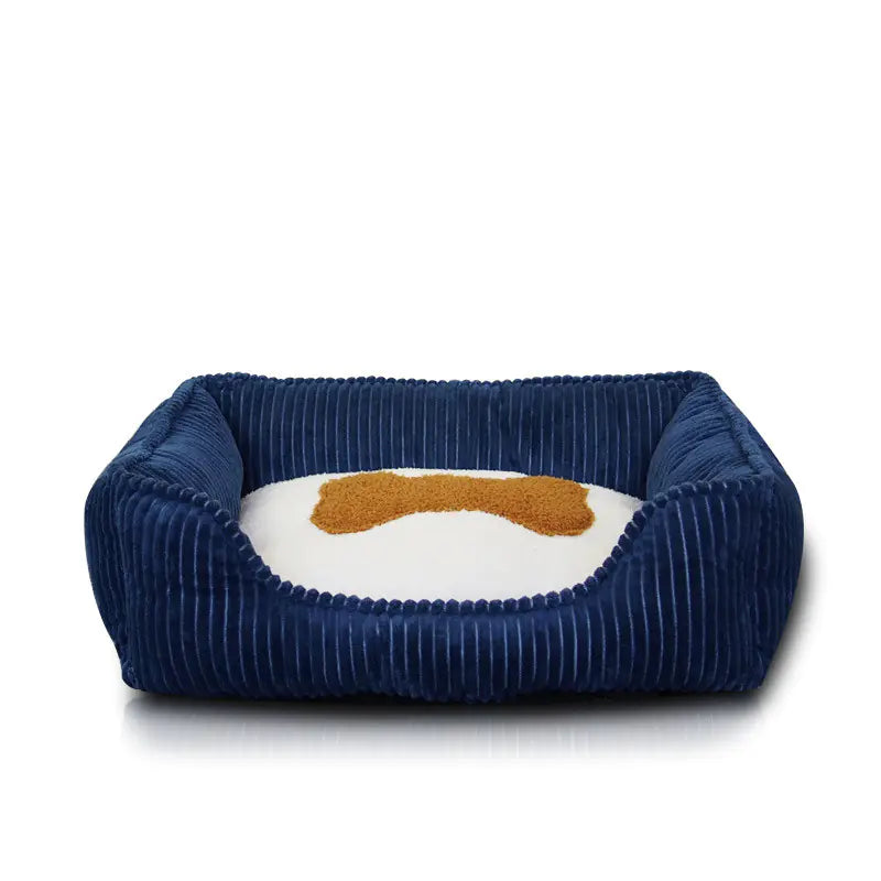 Washable Square Pet Bed for Deep Sleep
