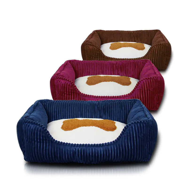 Washable Square Pet Bed for Deep Sleep