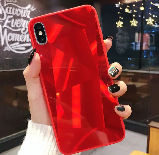 Colorful 3D Diamond Mirror Phone Case
