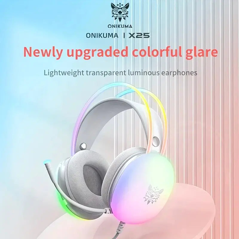 Wired RGB Gaming Headset with Microphone and Surround Sound