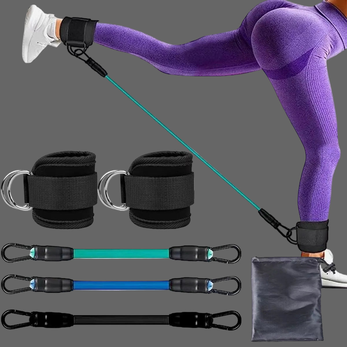 Ankle Strap Resistance Bands Hip Leg Strength Pull Rope Fitness Elastic Training Home Yoga Pilate Crossfit Workout Gym Equipment