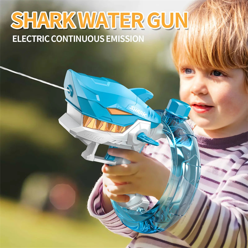 New Shark Electric Water Gun Toys Fully Automatic Continuous Fire Large Capacity Beach Summer Children's Water Playing Toys