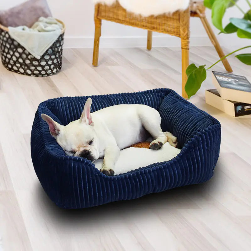 Washable Square Pet Bed for Deep Sleep