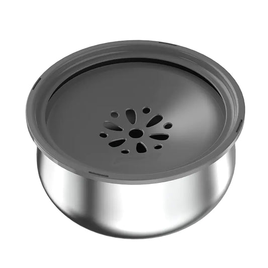 Stainless Steel Large Pet Water Bowl with Splash Guard