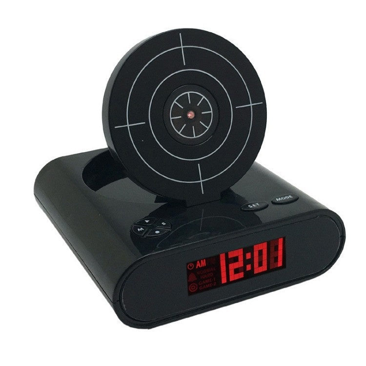 Digital Gun Alarm Clock with Target Laser Shooting