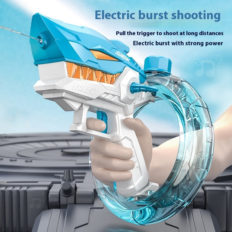 New Shark Electric Water Gun Toys Fully Automatic Continuous Fire Large Capacity Beach Summer Children's Water Playing Toys