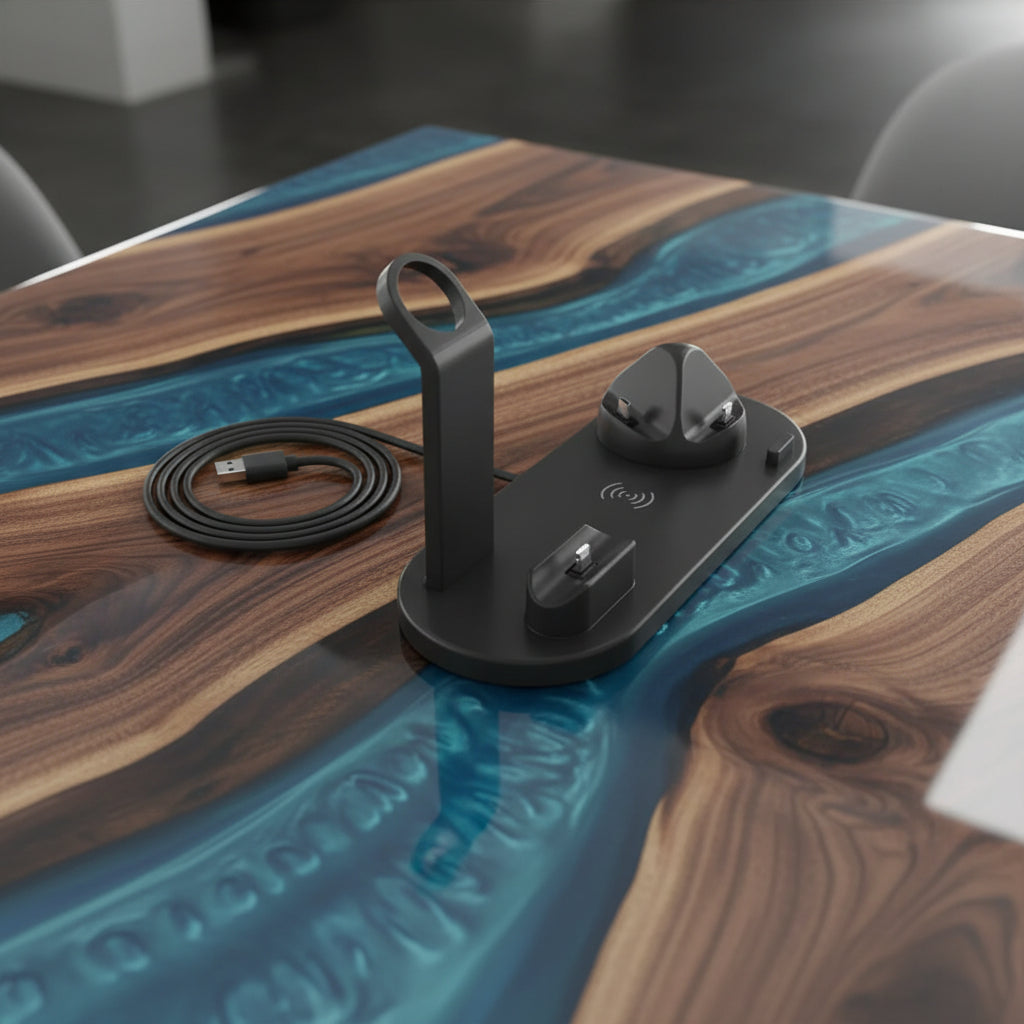 4-in-1 Wireless Charger for Phones, Earbuds, Watches 15W