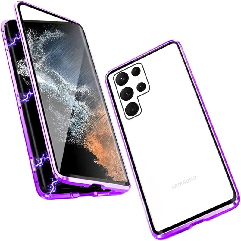 Magnetic Metal Dual-Sided Glass Case