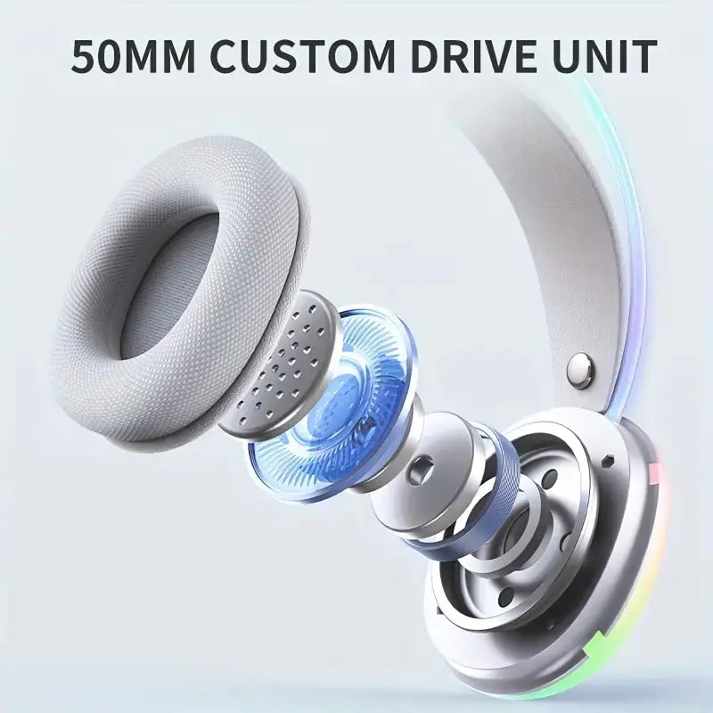 Wired RGB Gaming Headset with Microphone and Surround Sound