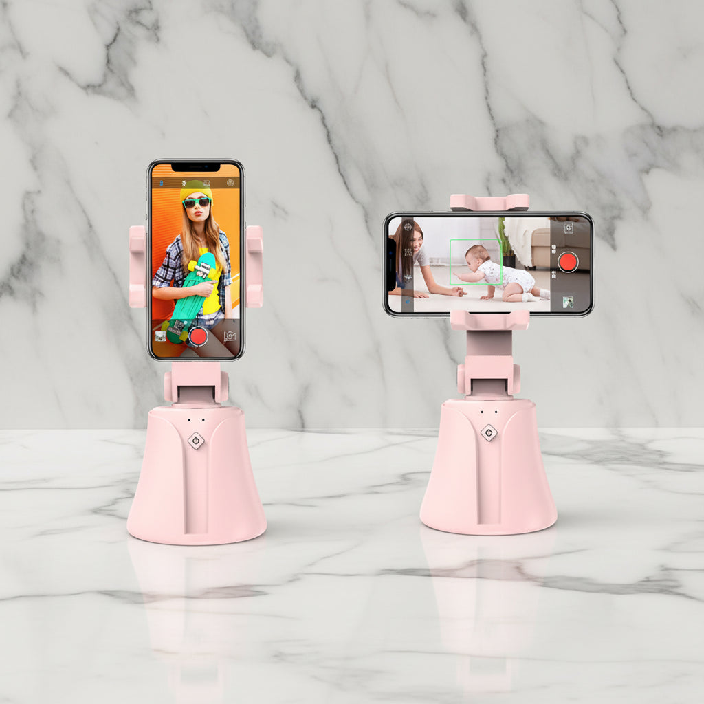 360° Automatic Rotating Smartphone Stand with Face Tracking