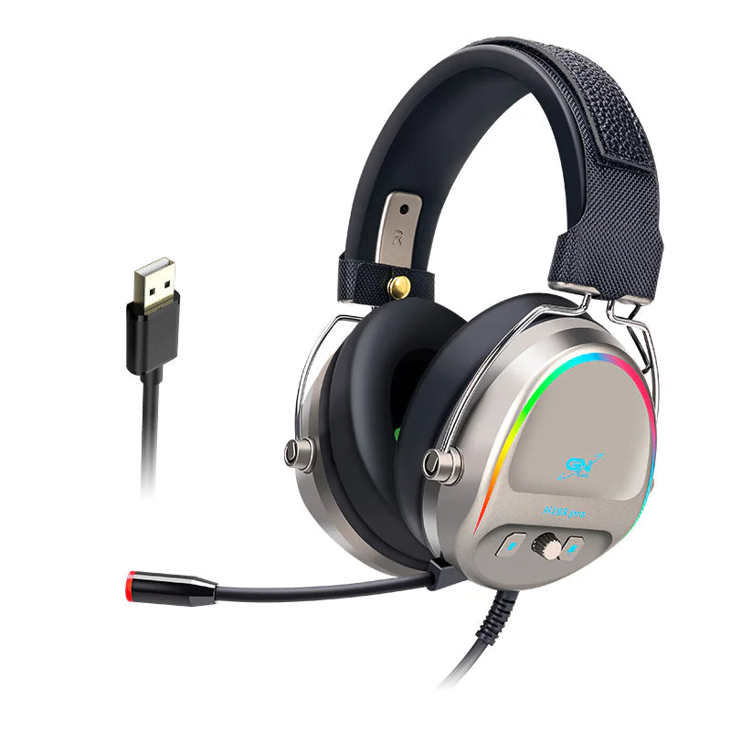 USB RGB Luminous Gaming Wired Headset With Microphone